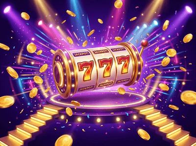 A luxurious casino lobby featuring golden decorations and modern gaming machines